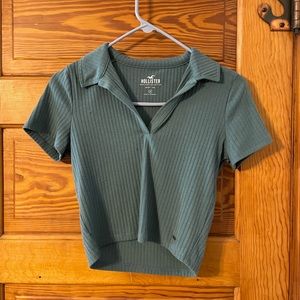 Green Hollister baby tee